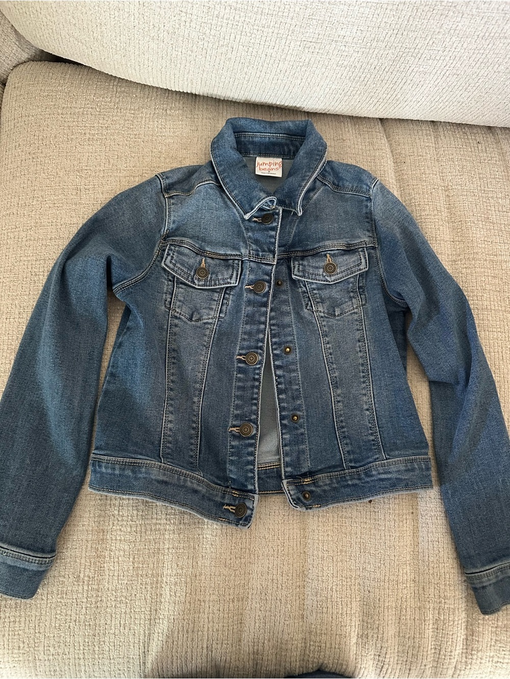 Jumping Beans Kids Classic Medium Blue Denim Jacket Size 8
